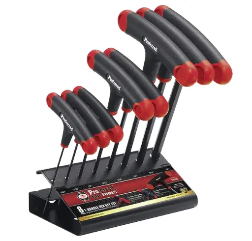 T-Handle Hex Key Set - 8 Piece (SAE & Metric)